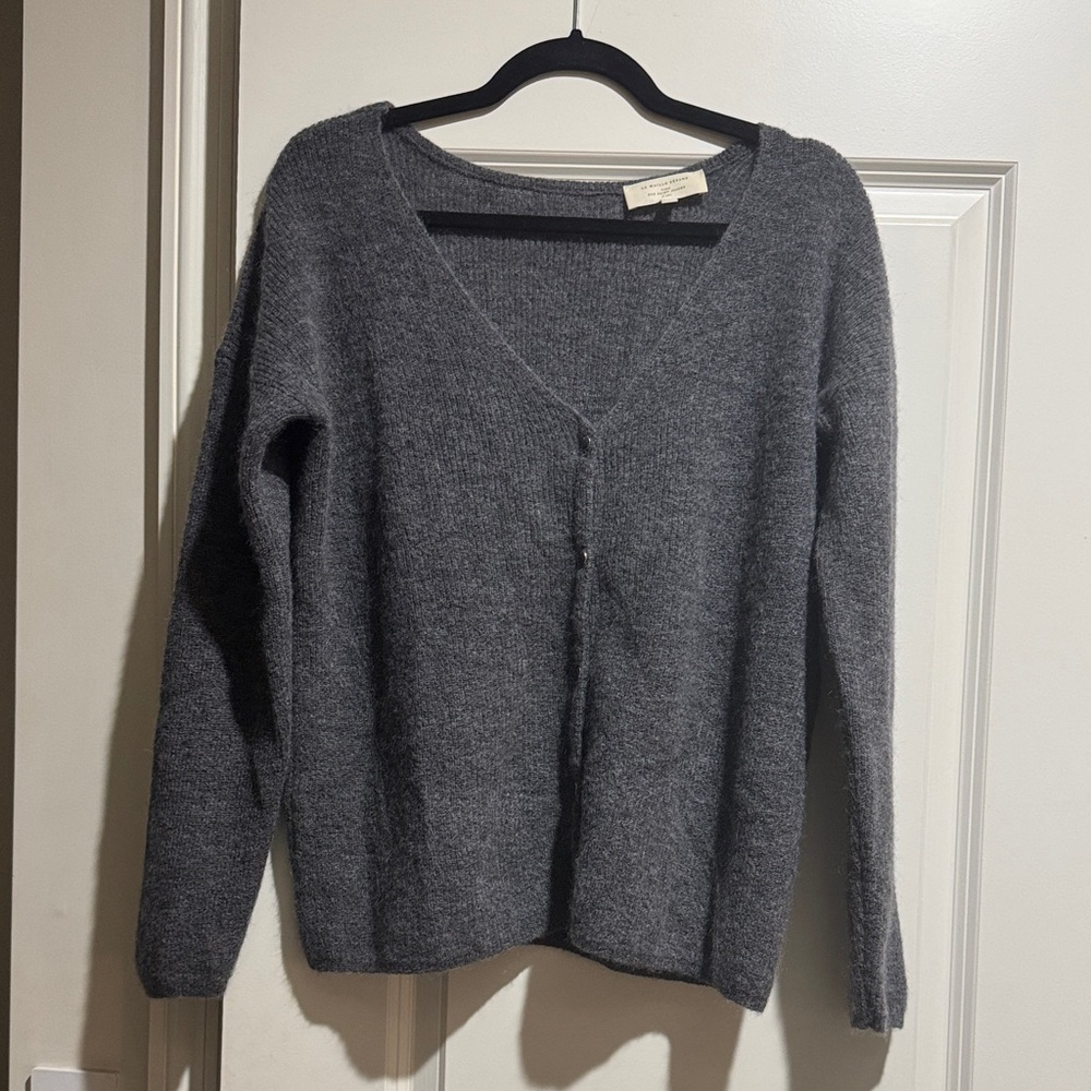 Sezane Berry Cardigan- Charcoal Size M